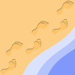 Footprints In The Sand Clipart Canstock2443702 Jpg