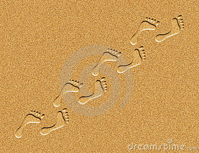 Footprints In The Sand Illustration Stock Photography   Image  4922732