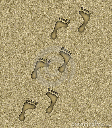 Footprints In The Sand Royalty Free Stock Photography   Image  2313347