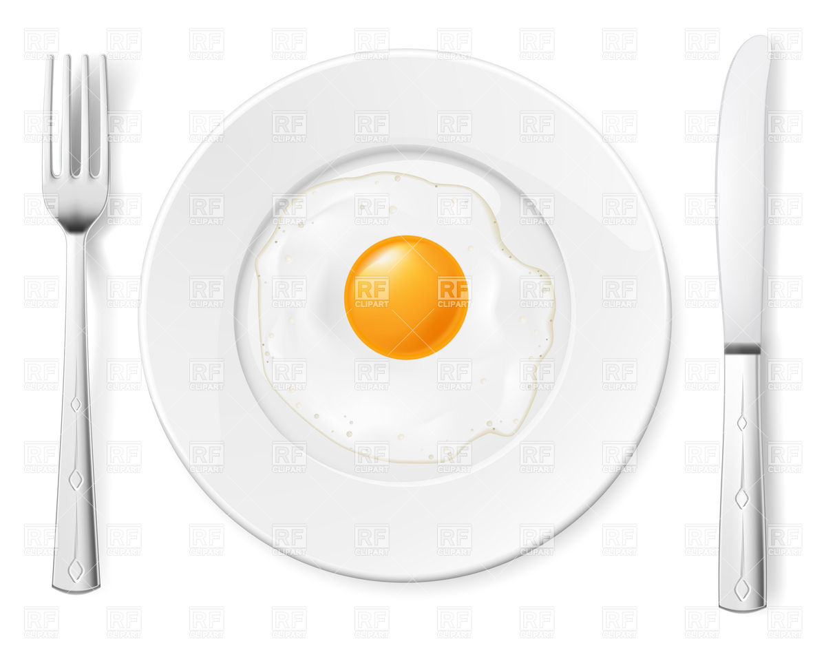 Fried Egg Clipart Fried Eggs On The Plate With A
