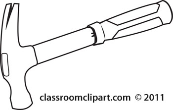 Hammer Clipart Black And White Download Hammer2a Outline