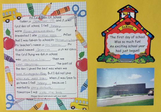 In 2005 I Changed To Use Fun Stationery For The First Day Of School    