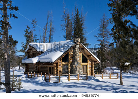 Log Cabins In The Snowy Woods Snow Covered Log Cabin In A