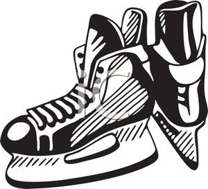 Pair Of Hockey Skates   Royalty Free Clipart Picture