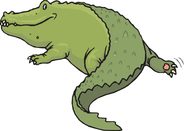Rear View Of Alligator Clip Art At Clker Com   Vector Clip Art Online    
