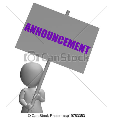 Stock Illustration   Announcement Protest Banner Means Conference And