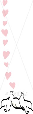 String Of Hearts Above Two Doves   Christian Heart Clipart
