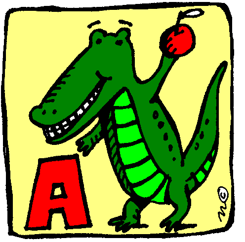 With Alligator  In Color    Clip Art Gallery