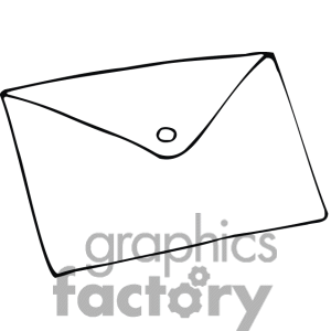 Black And White Outline Of An Envelope