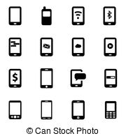 Black Mobile Clip Art Vector Graphics  21762 Black Mobile Eps Clipart