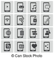 Black Mobile Vector Clipart And Illustrations