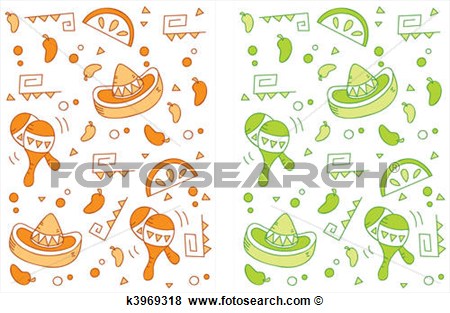 Clip Art Mexican Pattern Fotosearch Search Clipart Illustration