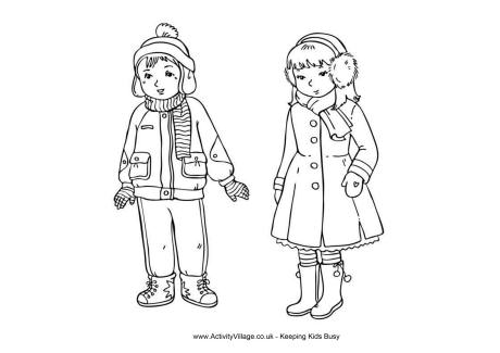     Clothes Clothing Colouring Pages Seasons Winter Winter Colouring Pages