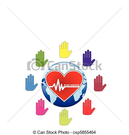 Eps Vector Of One Global Human Blood Donation Concept Illustration In