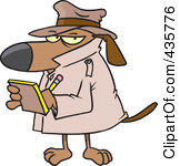 Free Rf Clipart Illustration Of A Watch Dog Detective Taking Notes