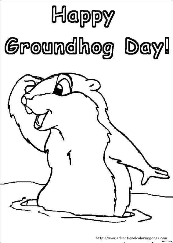 Groundhog Day Coloring Pages   Educational Fun Kids Coloring Pages And    