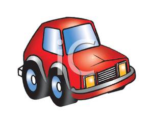 Little Cartoon Car   Royalty Free Clipart Picture