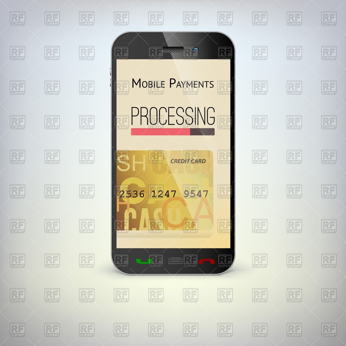 Mobile Phone   Payment Process Via Smartphone Download Royalty Free
