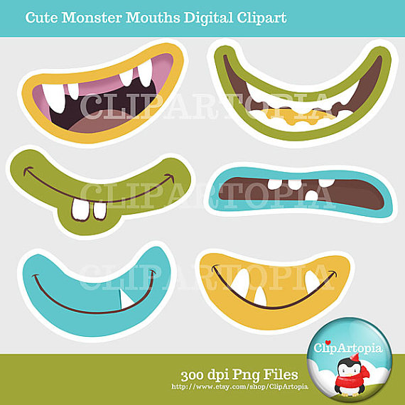      Monster Mouth Clipart  Monster Mouth Black And White Printables