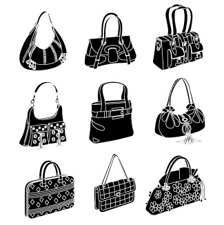Related Bags Black Cliparts