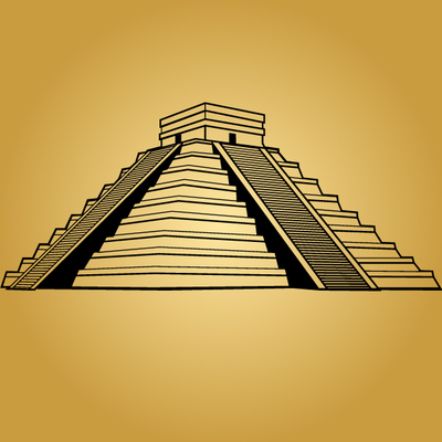 Report Browse   Arts   Design   Black   White Mayan Pyramid