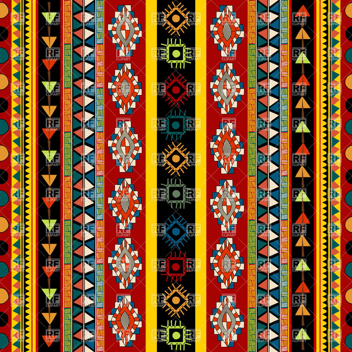 Striped Ethnic Pattern   Seamless Mexican Ornament 31804 Backgrounds    