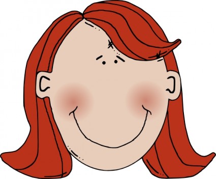 Womans Face With Red Hair Clip Art Free Vector In Open Office Drawing