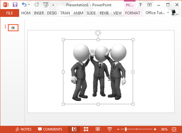 Animated Businessmen Team High Five Clipart