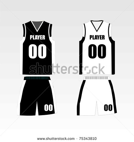 Black Basketball Uniform Stock Vector 75343810   Shutterstock