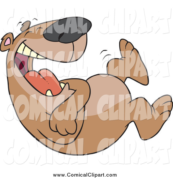     Cartoon Bear Rolling On The Floor And Laughing By Ron Leishman 669 Jpg