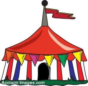 Clip Art Of A Big Top Circus Tent