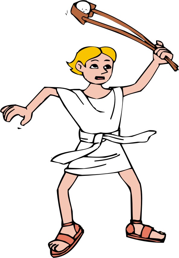 Clipart   David Throwing A Stone In Goliath