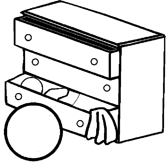 Dresser   Child S Furniture Coloring Page