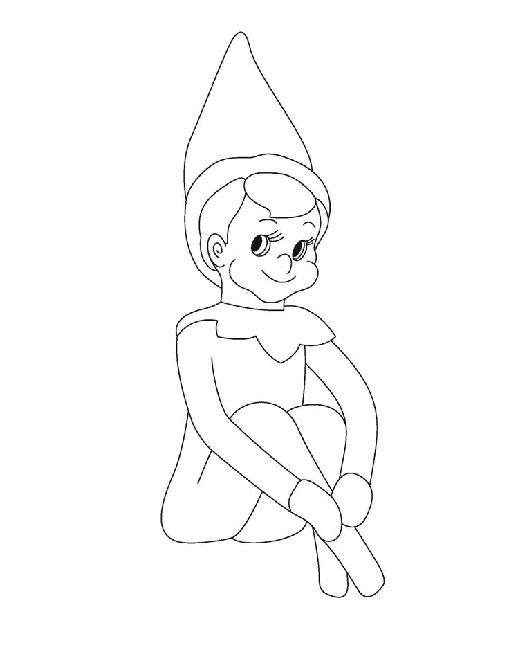 Elf Coloring Page   Elf On The Shelf 