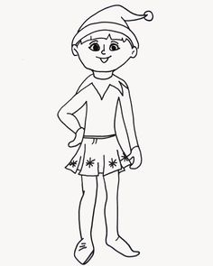 Elf On The Shelf Coloring Page  Elf Could Leave These Sheets One Night    