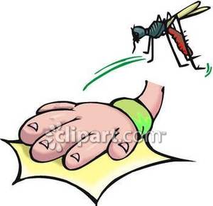 Hand Swatting At A Mosquito Royalty Free Clipart Picture