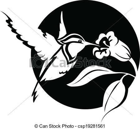 Hummingbird Clipart Black And White   Animalgals