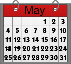 May Calendar Clip Art At Clker Com   Vector Clip Art Online Royalty    