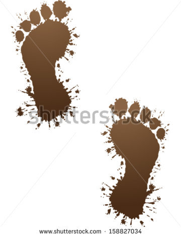 Muddy Footprints Clip Art