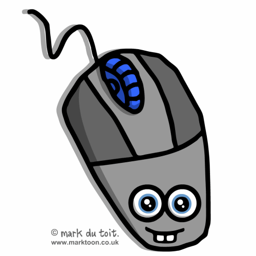Pc Mouse With Cute Eyes Clipart Gif