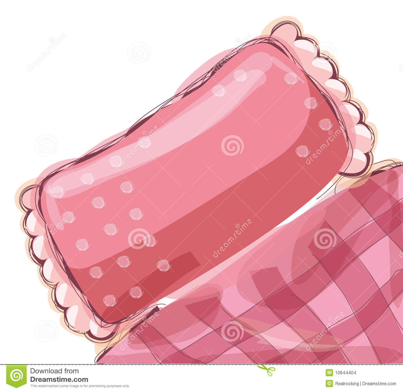 Pink Pillow And Quilt In A White Background Mr No Pr No 2 684 2