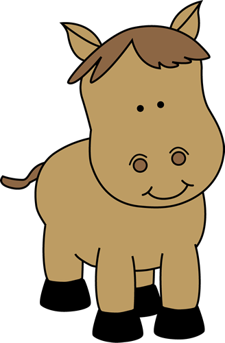 Pony Clip Art Image   Small Light Brown Pony With A Smiling Face And    