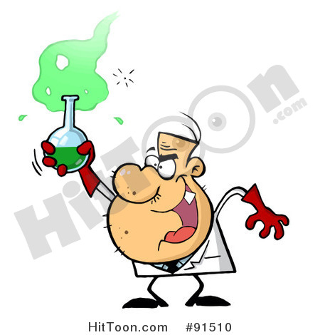 Royalty Free  Rf  Clipart Illustration Of A Mad Scientist Man Grinning
