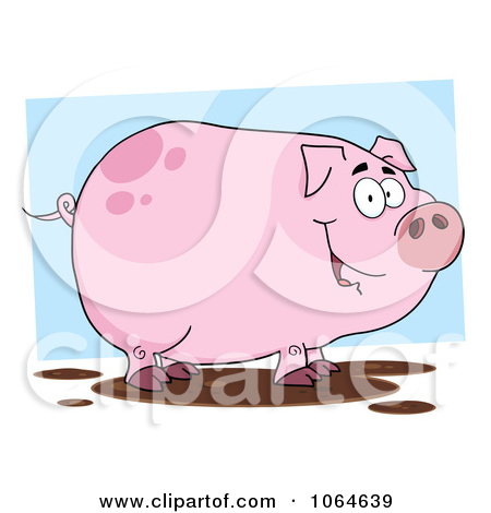 Royalty Free  Rf  Pig In Mud Clipart Illustrations Vector Graphics