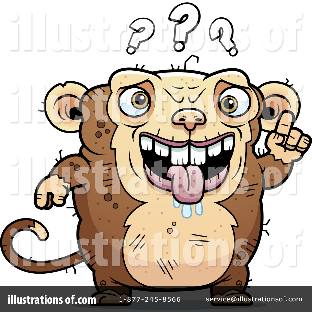 Royalty Free  Rf  Ugly Monkey Clipart Illustration  1103385 By Cory