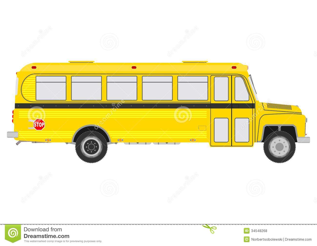 School Van Vintage Bus Royalty Clipart
