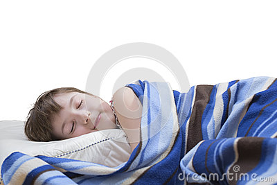 Sleeping Girl On White Background Stock Photo   Image  52405697