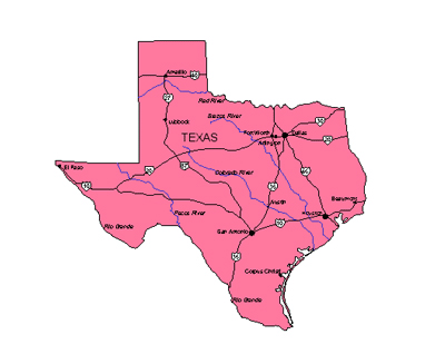 Texas Map   Powerpoint Maps