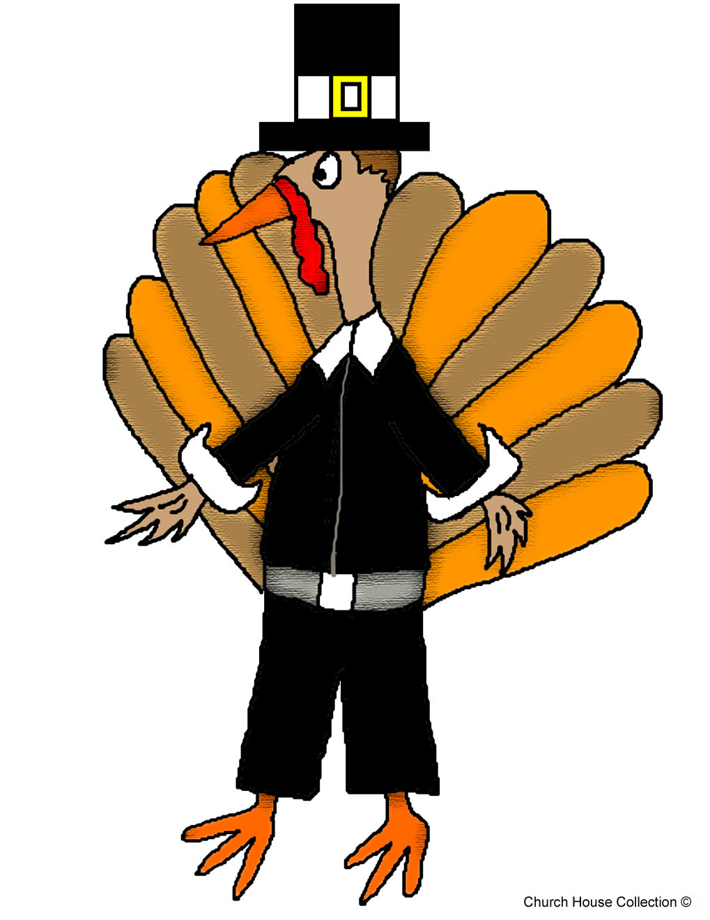 Thanksgiving Pilgrim Turkey Clip Art Jpg