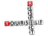 3d Respect Yourself Crossword On White Background   Clipart Graphic